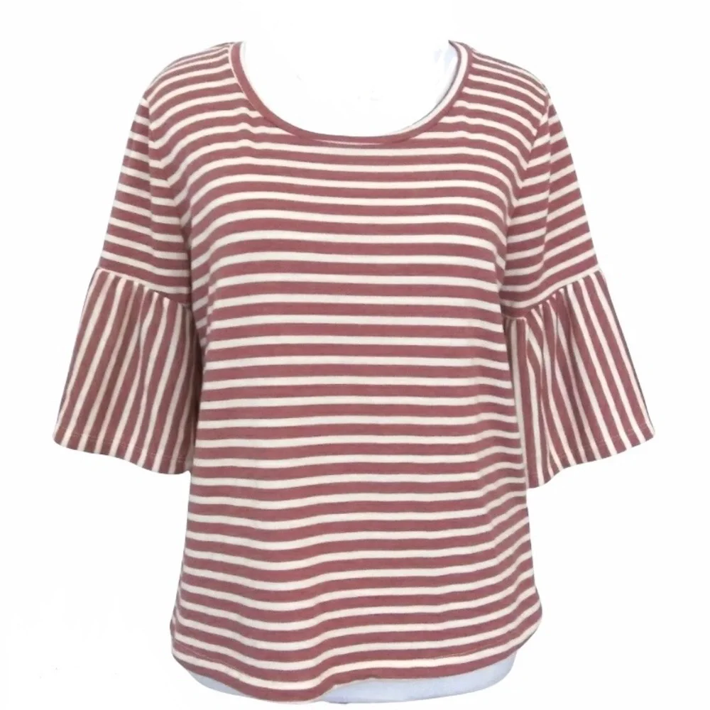 W5 Anthropologie striped bell sleeves blouse women’s Size Small